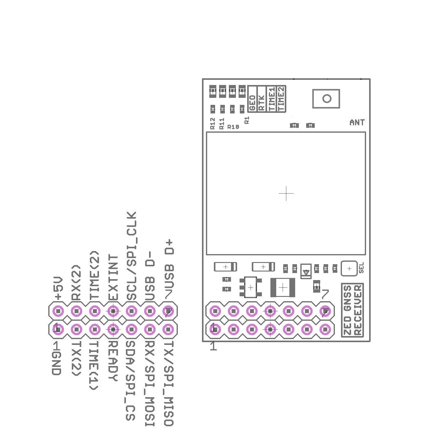ZED-F9P RTK InCase PIN GNSS receiver board with IPEX (U.FL) Base or Rover - Image 3