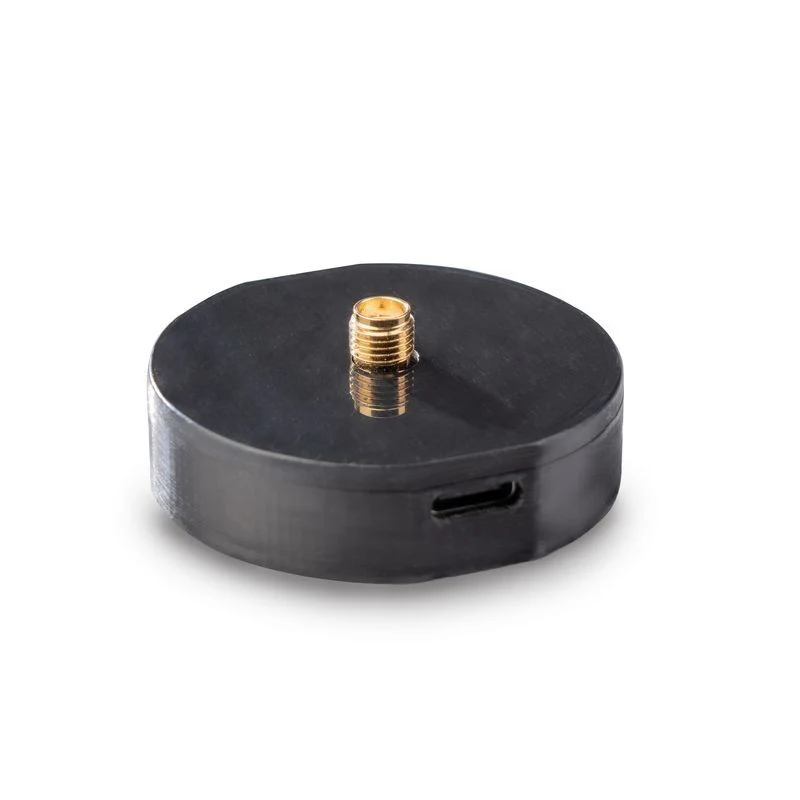 ZED-F9P RTK GNSS Smart Antenna module with USB-C, RFI protection and SMA Helix antenna. Black plastic case. - Image 2