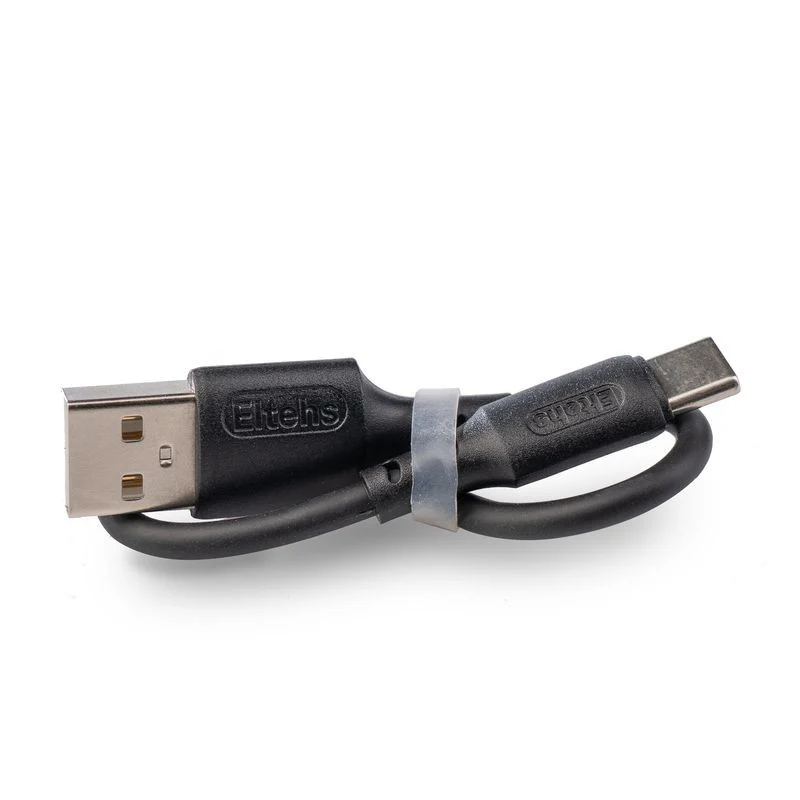USB-C to USB A liquid silicone cable 0.2m (black)