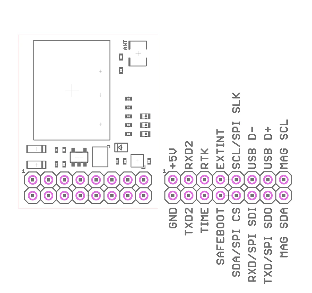 NEO-F9P-15B Multi-band L1,L5 RTK GNSS U.FL antenna LIS3MDL - Image 4
