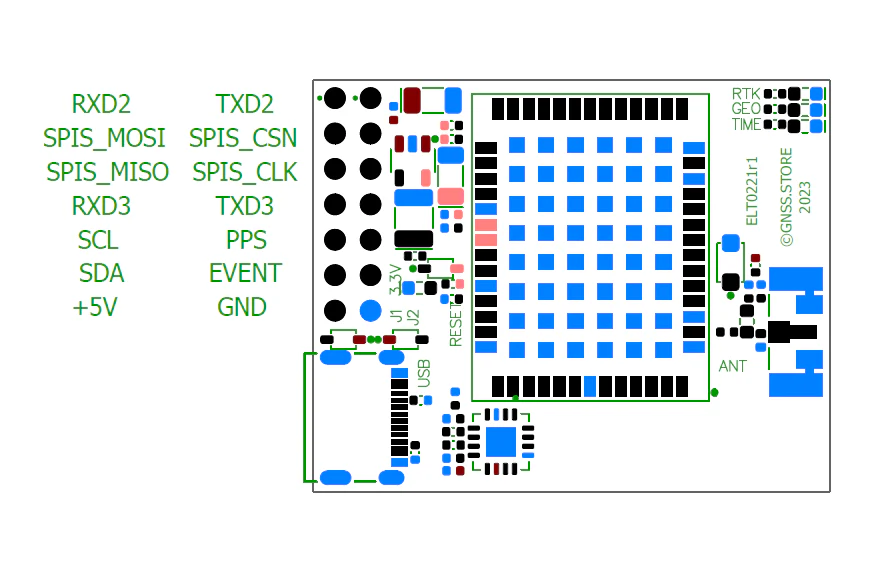 UM981 RTK InCase PIN GNSS receiver board with USB C - Image 5