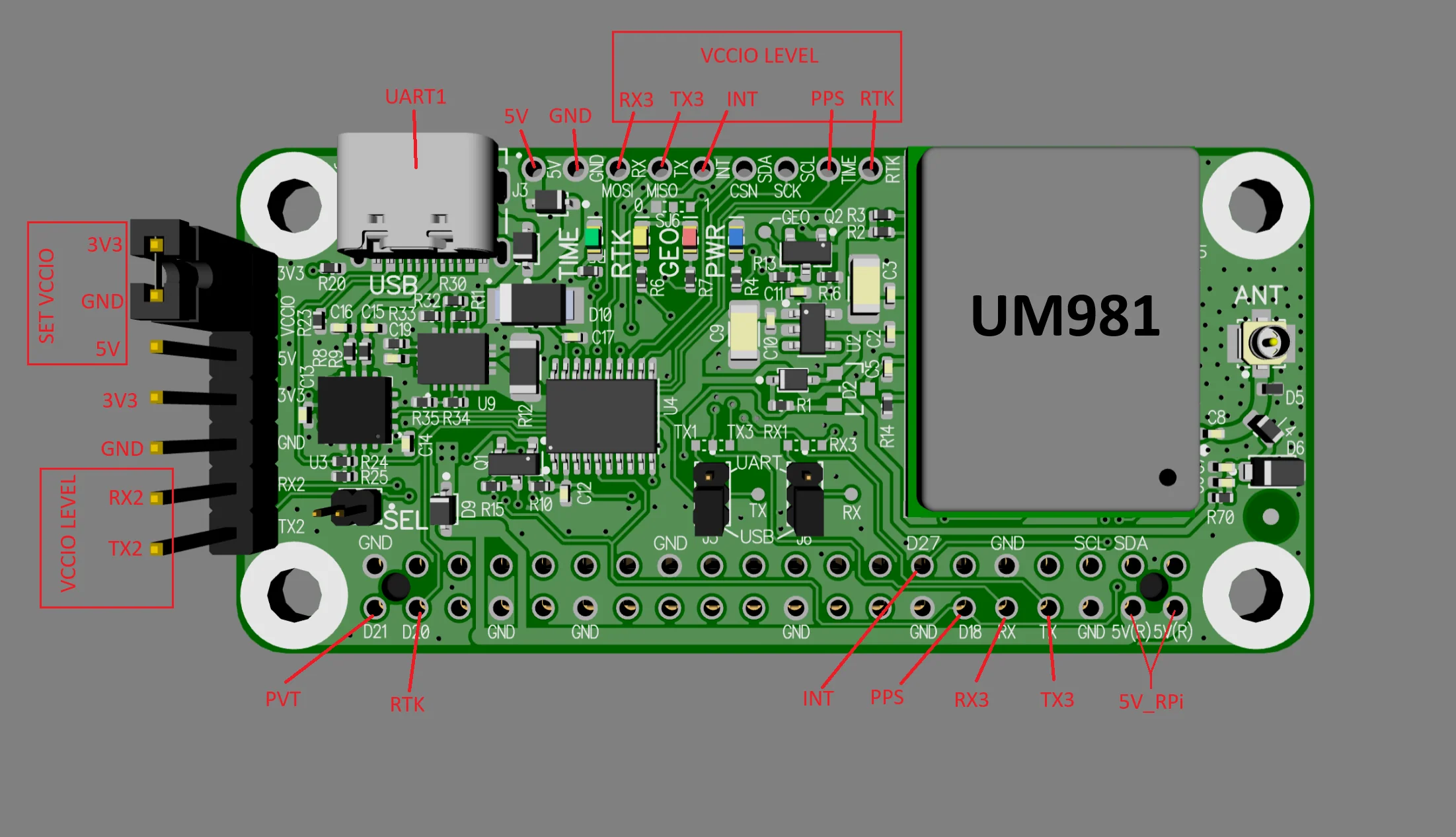 UM981 RTK GNSS Raspberry PI HAT - Image 4