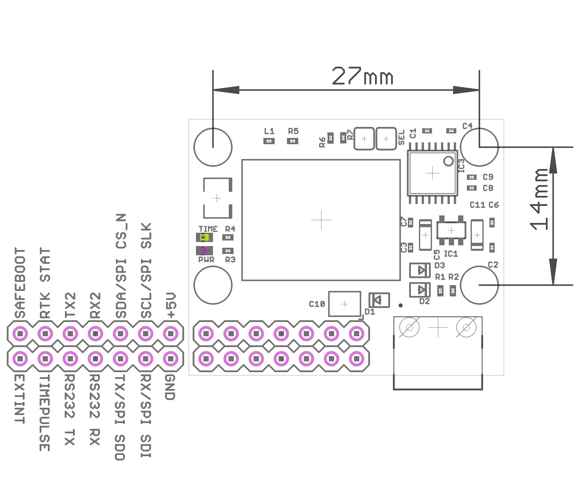 NEO-M8P RTK USB C GNSS receiver with RS232 Base or Rover - Image 3
