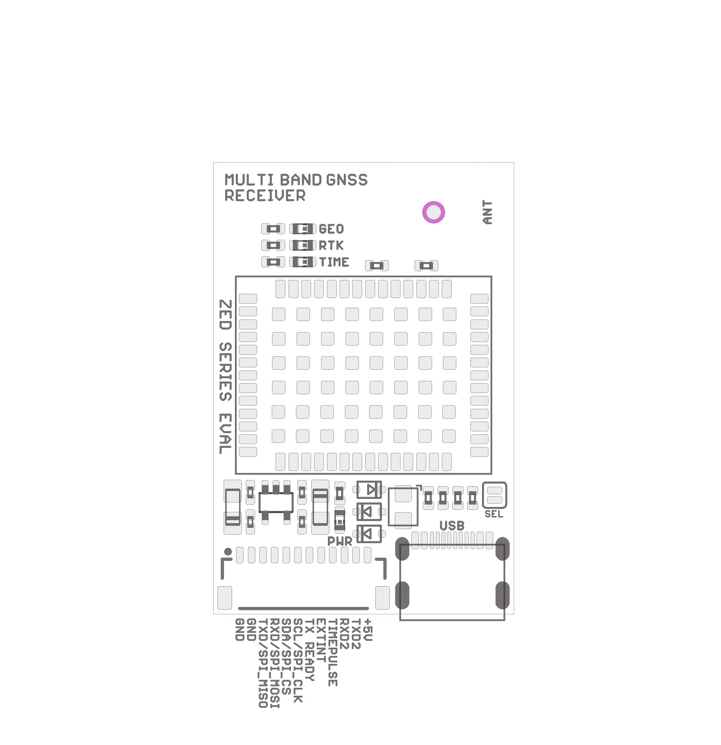 ZED-F9T-10B L1/L5/E5a high accuracy USB C timing module with UF.L - Image 3