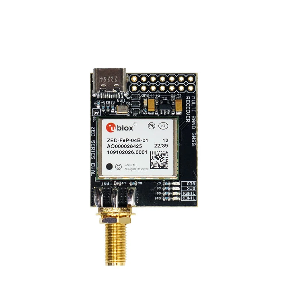 ZED-F9P RTK InCase PIN GNSS receiver board with SMA and USB C