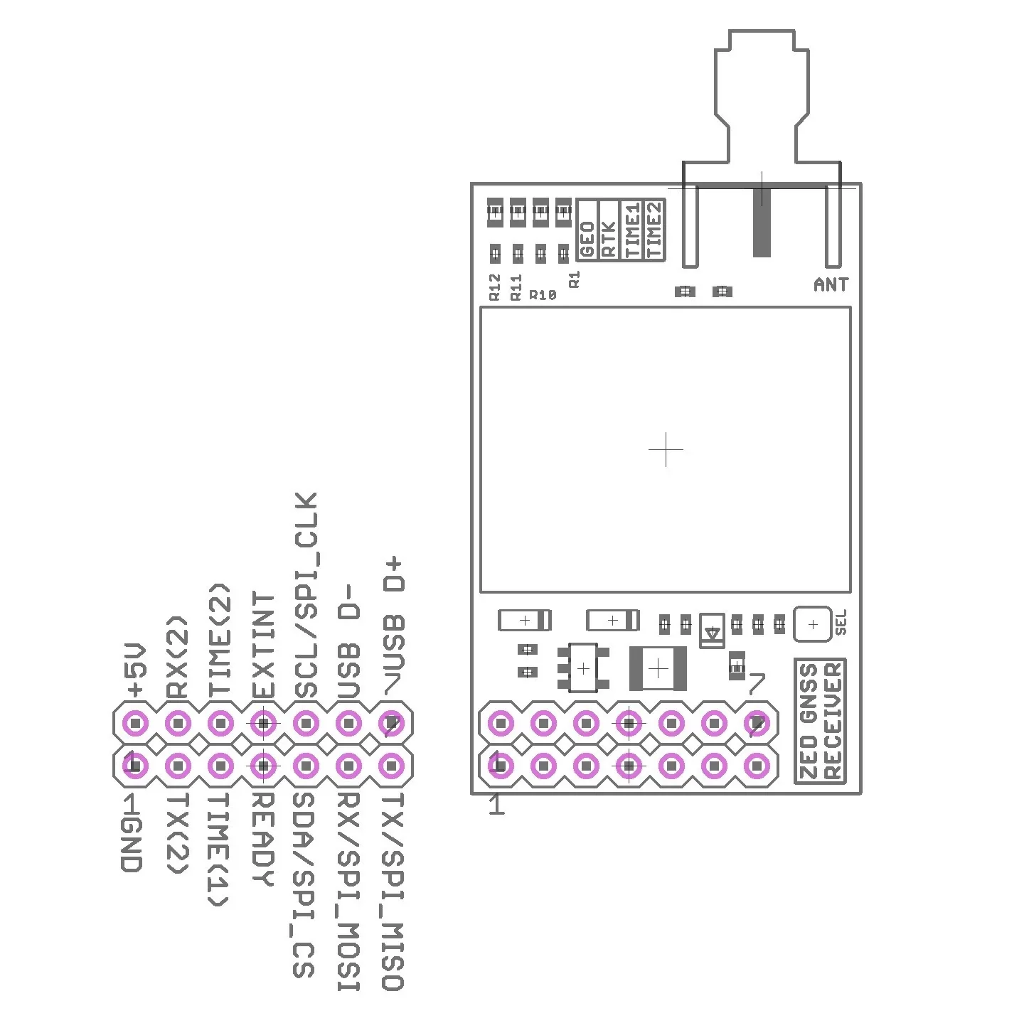 ZED-X20P all-band high precision GNSS InCase PIN module with SMA - Image 3