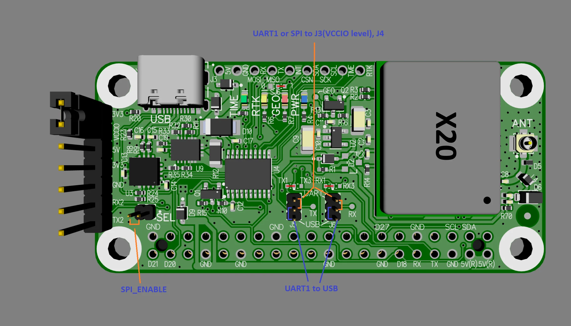 ZED-X20P RTK GNSS Raspberry PI HAT - Image 3