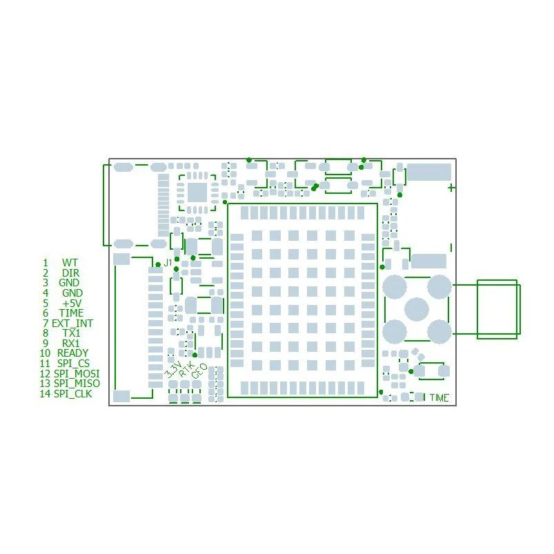 M21 RTK with IMU GNSS receiver board with USB C and JST - Image 3