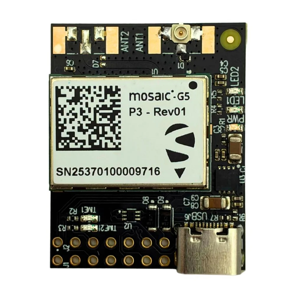 mosaic-G5 RTK InCase PIN GNSS receiver board with USB C