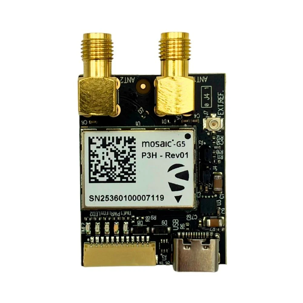 mosaic-G5 P3H Dual Channel RTK GNSS receiver board with USB C and JST